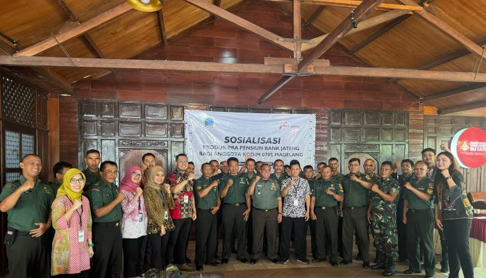 Fasilitasi Anggota TNI Jelang Purna Tugas, Bank Jateng Sosialiasi Produk Pra-Pensiun ke Kodim 0705 Magelang