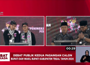 Debat Publik Kedua Pilbup Tegal 2024, Adu Slogan dan Visi Misi Bima-Mujab dan Ischak-Kholid