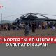 helikopter TNI mendarat di sawah