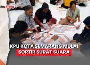 Video KPU Kota Semarang Mulai Sortir Lipat Surat Suara