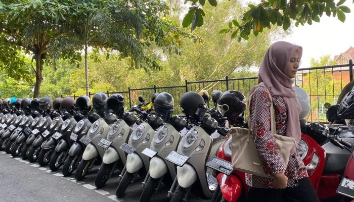 Viral Parkiran Motor FK Unnes Urut Merek dan Warna, Tukang Parkir: Biar Rapi Kayak Showroom Dealer