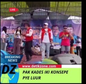 Video viral oknum kades asal Jomblang joget di sebuah acara kampanye salah satu paslon calon Gubernur. (Heri/beritajateng.tv)