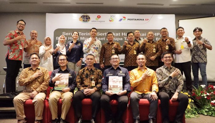 Dukung Ketahanan Energi, Pertamina EP Cepu Zona 11 Gelar Serah Terima Sertifikat Hak Pakai BMN Hulu Migas