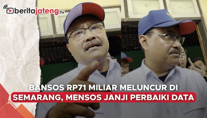 Video Bansos Rp71 Miliar Meluncur di Semarang, Mensos Janji Perbaiki Data
