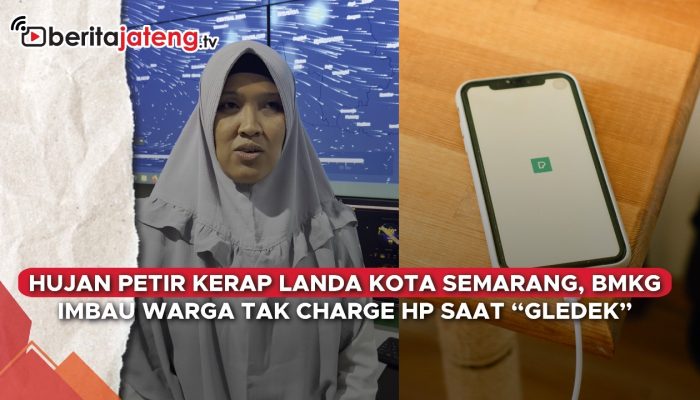 Video Hujan Petir Semarang, BMKG Imbau Warga Tak Charge HP