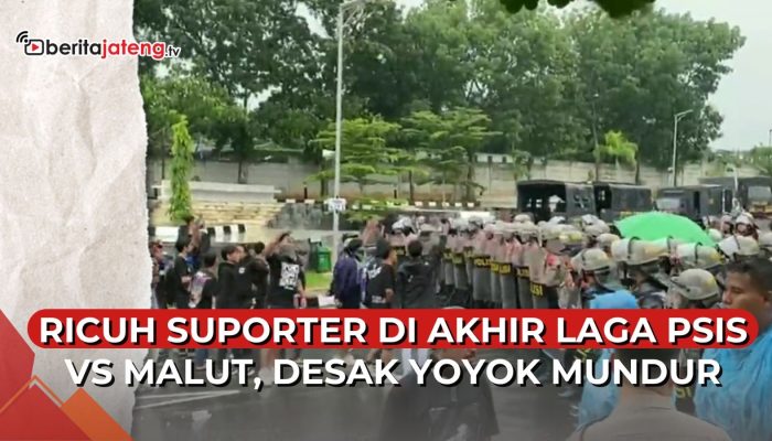 Video Ricuh Suporter di Akhir Laga PSIS Semarang Vs Malut United, Desak Yoyok Sukawi Mundur