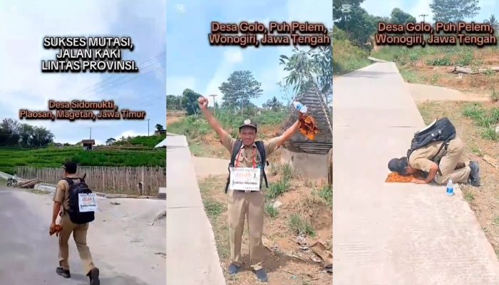 Viral Guru SMP Jalan Kaki dari Jawa Timur ke Wonogiri Jateng, Nazar Mutasi Tugas Disetujui