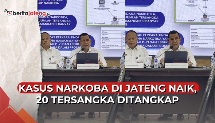 Video Kasus Narkoba di Jateng Naik, Ada 20 Tersangka