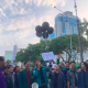 Persatuan Mahasiswa se-Jabodetabek dalam aksi penolakan kenaikan PPN 12 persen, Jakarta, Jumat 27 Desember 2024. (ant)