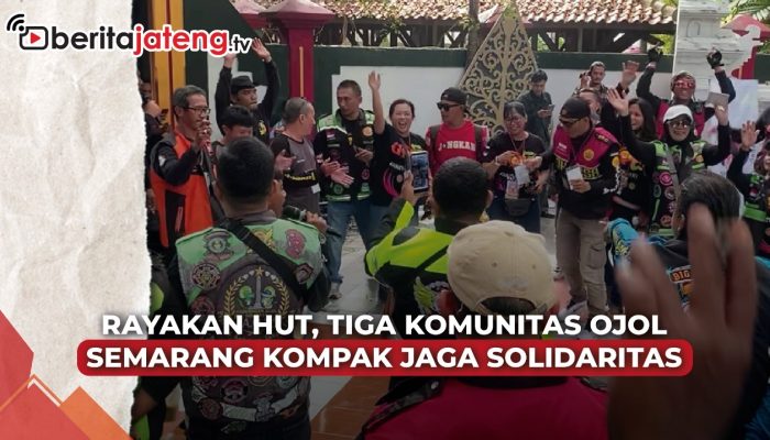 Video Rayakan HUT, Tiga Komunitas Ojol Semarang Kompak Jaga Solidaritas