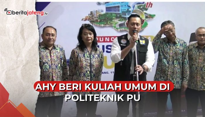 Video AHY Beri Kuliah Umum di Politeknik Pekerjaan Umum