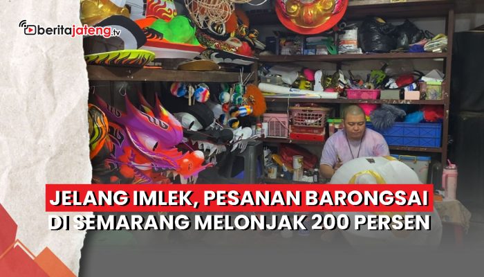 Video Jelang Imlek, Pesanan Barongsai di Semarang Melonjak 200 Persen