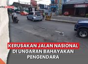 Video Kerusakan Jalan Nasional di Ungaran Bahayakan Pengendara