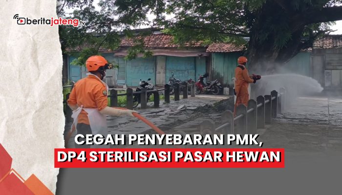 Video Cegah Penyebaran PMK, DP4 Blora Sterilisasi Pasar Hewan