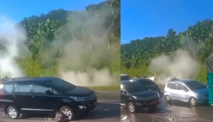 Kecelakaan Beruntun di Tol Semarang-Solo, Truk Bermuatan Bahan Kimia Kepulkan Asap Putih Tebal