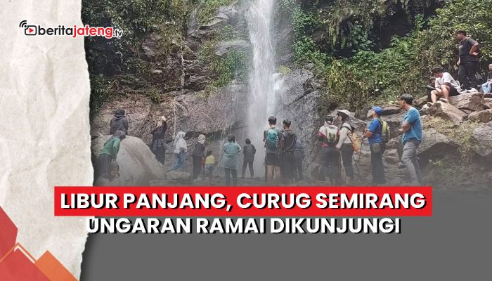 Video Libur Panjang, Curug Semirang Ungaran Ramai Pengunjung