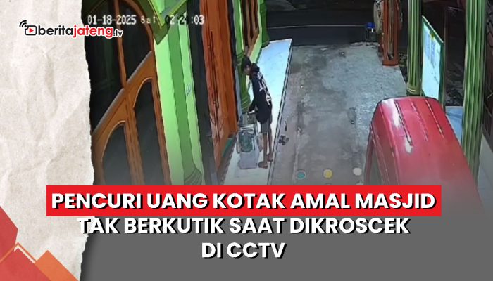 Video Pencuri Uang Kotak Amal Masjid Tak Berkutik saat Dikroscek di CCTV