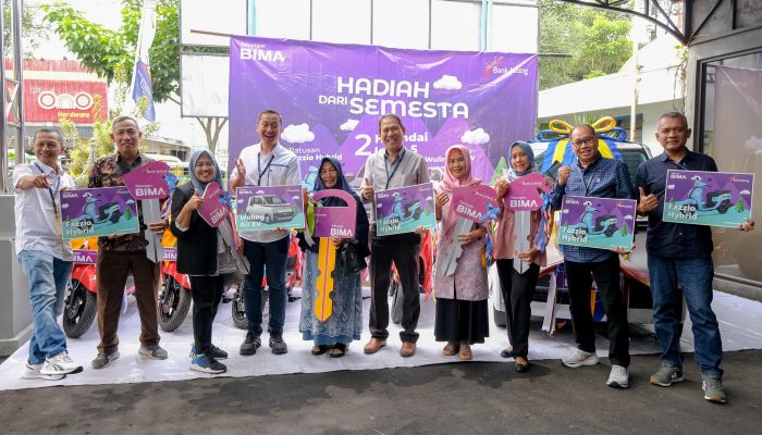 Undian Bima Periode I, Bank Jateng Temanggung Bagikan Hadiah Lima Yamaha Fazzio dan Mobil Listrik