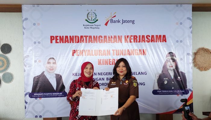 Kerja Sama Gandeng Bank Jateng, Kejaksaan Negeri Kota Magelang Resmi Salurkan Tunjangan Kinerja