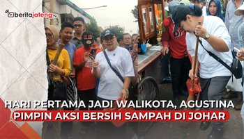 Video Hari Pertama Jadi Walikota, Agustina Pimpin Aksi Bersih Sampah di Johar