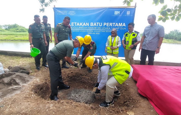Proyek Penanggulangan Banjir Bandara Ahmad Yani Resmi Dimulai, Bangun Tanggul 700 Meter Hingga Normalisasi Saluran
