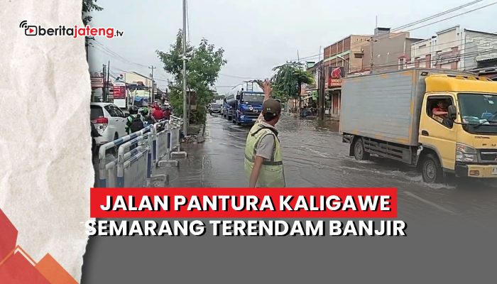 Video Jalan Kaligawe Semarang Kembali Terendam Banjir