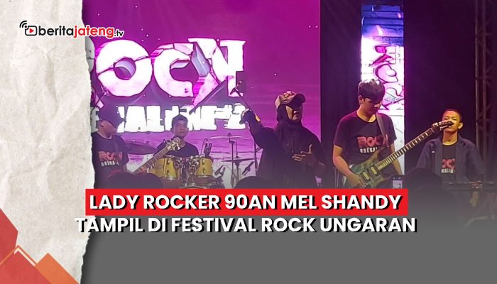 Video Lady Rocker 90-an Mel Shandy Tampil di Festival Rock Ungaran