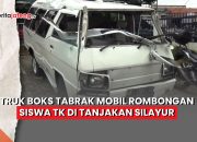 Video Truk Boks Tabrak Mobil Rombongan Siswa TK di Turunan Silayur