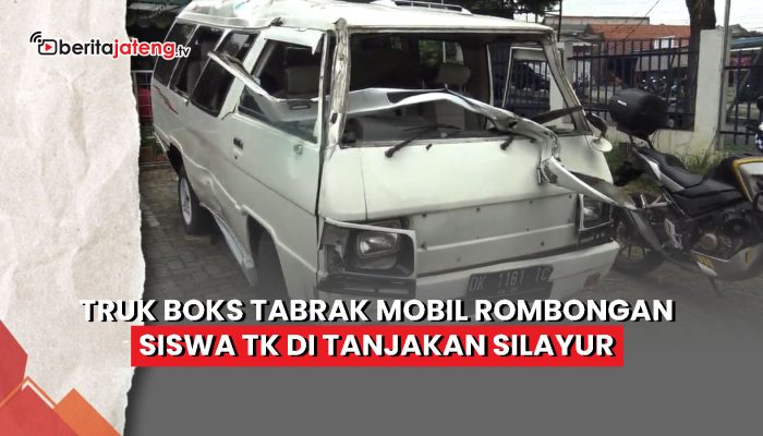 Video Truk Boks Tabrak Mobil Rombongan Siswa TK di Turunan Silayur