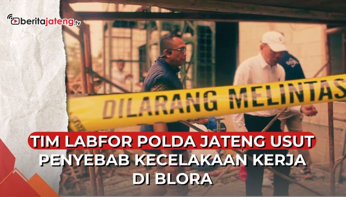 Video Tim Labfor Polda Jateng Usut Kasus Lift Crane Jatuh di Blora