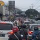 lalu lintas padat di sekitaran undip