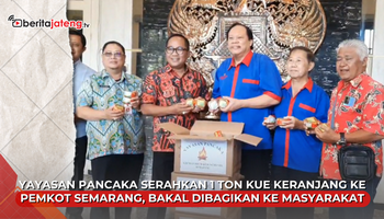 Video Yayasan Pancaka Serahkan 1 Ton Kue Keranjang ke Pemkot Semarang