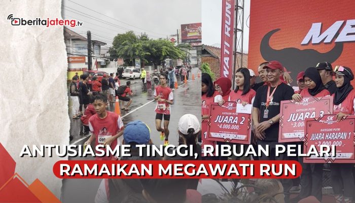 Video Antusiasme Tinggi, Sekitar 9.000 Pelari Ramaikan Megawati Run