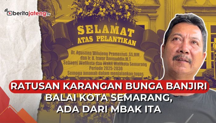 Video Karangan Bunga Banjiri Balaikota Semarang, Ada yang dari Mbak Ita