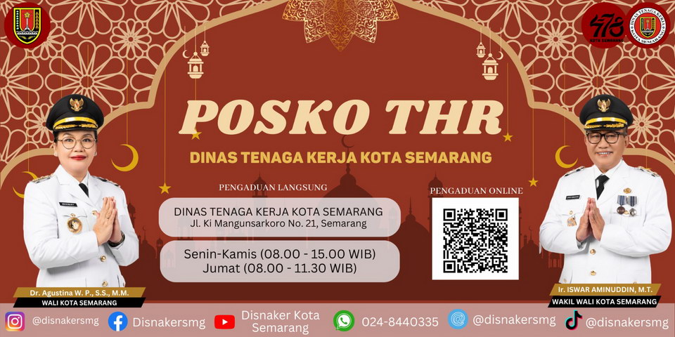 Disnaker Kota Semarang Buka Posko Aduan THR Bagi Pekerja