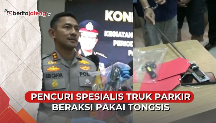 Video Pencuri Spesialis Truk Parkir Beraksi Pakai Tongsis