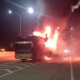 viral bus terbakar di Tol Semarang-Batang