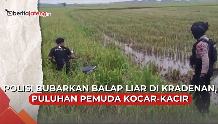 Video Polisi Bubarkan Balap Liar di Kradenan Blora, Pemuda Nekat Lompat ke Sawah