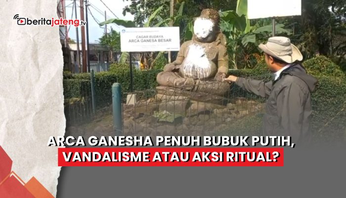 Video Arca Ganesha di Bergas Penuh Bubuk Putih, Vandalisme atau Aksi Ritual?