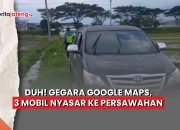 Video 3 Mobil di Semarang Nyasar ke Persawahan Gegara Google Maps