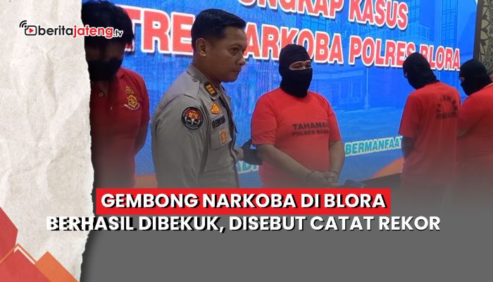 Video Polisi Tangkap Gembong Narkoba 100,3 Gram di Blora