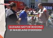 Video Gudang Motor Bodong di Magelang Digerebek