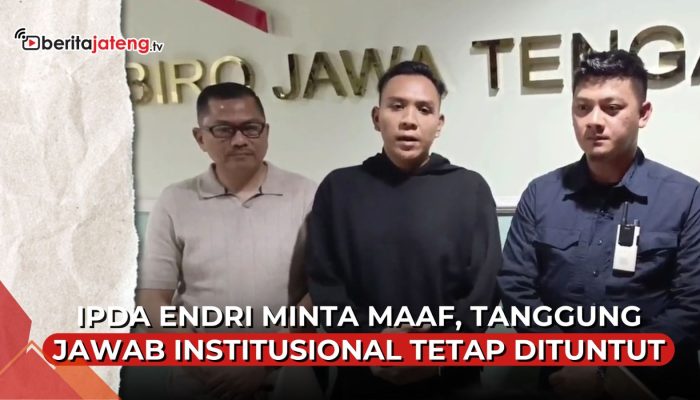 Video Ipda Endri Pemukul Jurnalis Minta Maaf, Tanggung Jawab Institusional Tetap Dituntut