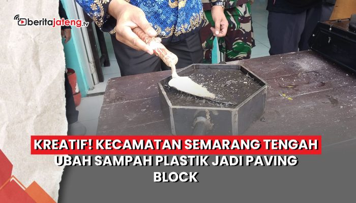 Video Warga Semarang Tengah Ubah Sampah Plastik jadi Paving Block