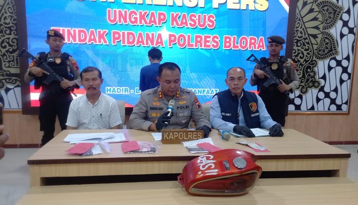 Hobi Curi Motor Klasik CB, Pemuda Asal Grobogan Diciduk Polres Blora