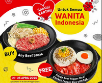 Promo Hari Kartini Indonesia di Pepper Lunch. (Instagram/@pepperlunchid)