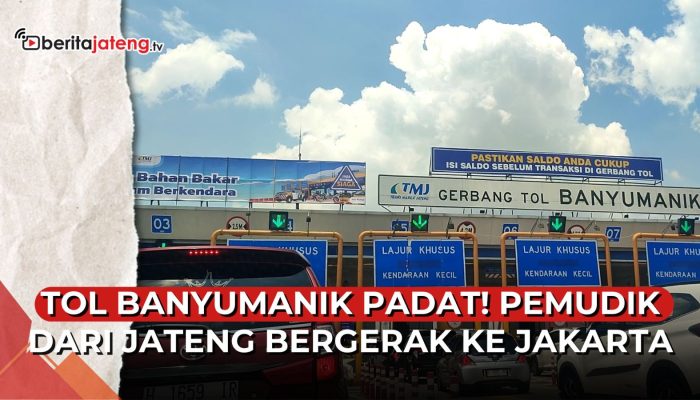 Video Tol Banyumanik Semarang Mulai Padat Pemudik ke Arah Jakarta