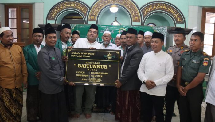 Ditetapkan Sebagai Masjid Bersejarah, Masjid Agung Baitunnur Blora Jadi Pusat Pelestarian Budaya Islam