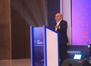 Presiden Direktur Nusantara TV, Don Bosco Selamun dalam Forum bisnis NTV Insight yang digelar di Ballroom NT Tower, Jakarta, Rabu, 30 April 2025. (NTV)
