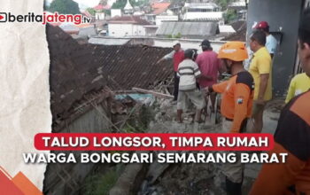 Video Talud Longsor Timpa Rumah Warga Bongsari Semarang Barat